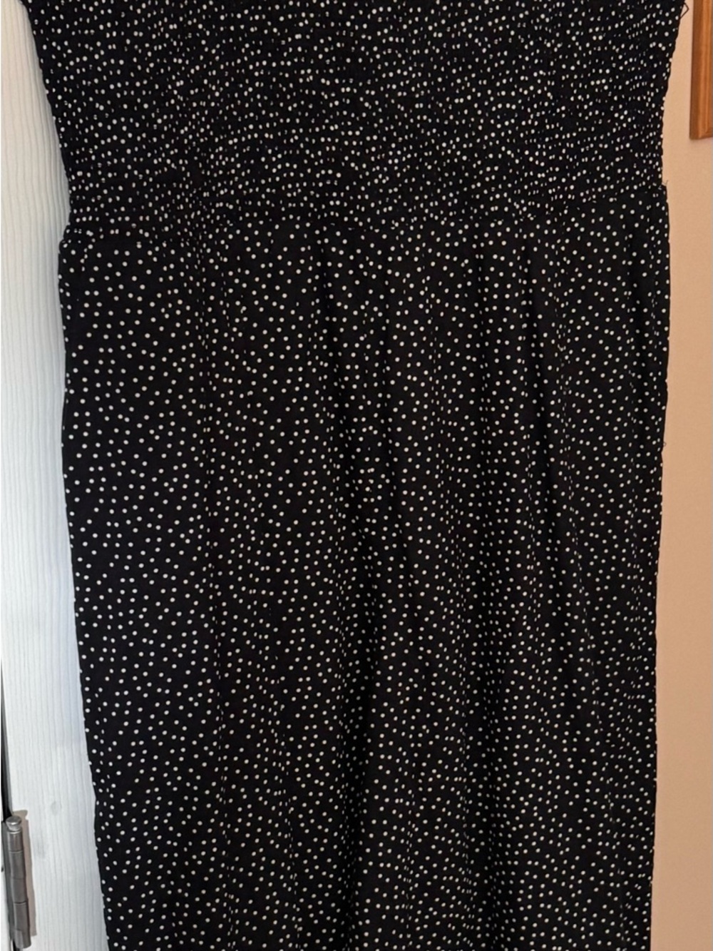Navy blue and White Polka Dot Women's crop jump suit Never Worn